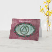 sober soberheidsherstel-Wenskaart Kaart (Gele Bloem)