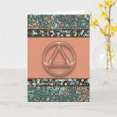 sober soberheidsherstel-Wenskaart Kaart (Gele Bloem)