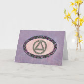 sober soberheidsherstel-Wenskaart Kaart (Gele Bloem)