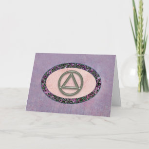 Sober Sobriety Recovery Wenskaart Kaart