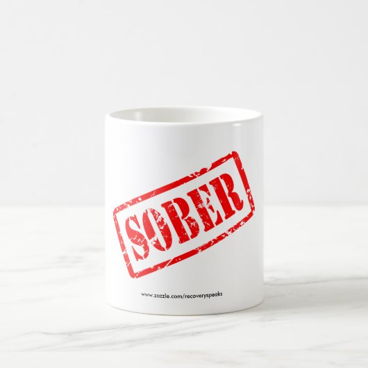 SOBER Stamp Recovery Coffee Cup of Mok (Center)