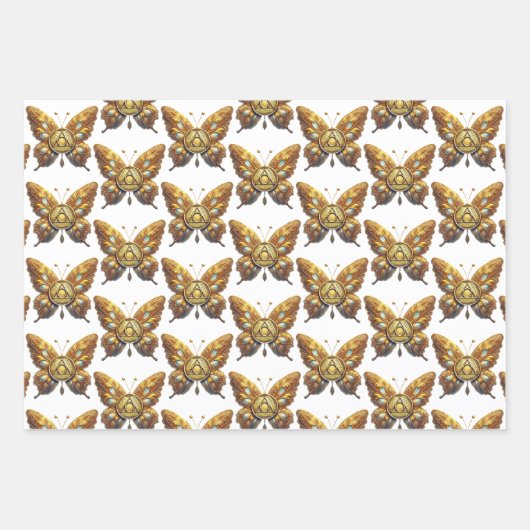 Sober symbool Butterfly Unity Service Recovery Inpakpapier Vel (Voorkant)