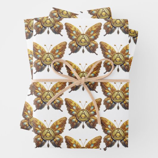 Sober symbool Butterfly Unity Service Recovery Inpakpapier Vel (In situ)