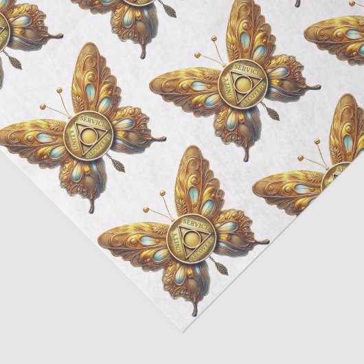 Sober symbool Butterfly Unity Service Recovery Tissuepapier (Detail)