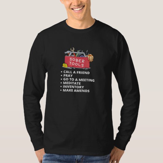 Sober Tools Sober Toolbox de Hulpmiddelen van de V T-shirt (Voorkant)