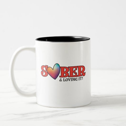 Sober Valentijn Mok | Sober & Loving It! (Links)