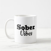 Sober Vibes - Motivatie Sobriety Recovery Gift Koffiemok (Links)