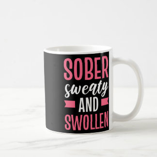 Sober zweterig en gezwollen moederschap koffiemok