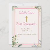 Sobere Gouden Kruis-bloemkaart Kaart (Voorkant)