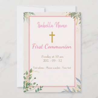 Sobere Gouden Kruis-bloemkaart Kaart