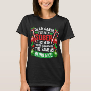 Sobere kerstvrouwen t-shirt