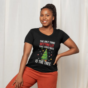 Sobere kerstvrouwen t-shirt