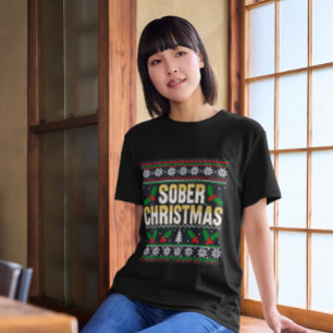 Sobere kerstvrouwen t-shirt
