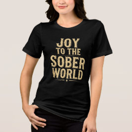 Sobere kerstvrouwen Tri-Blend shirt