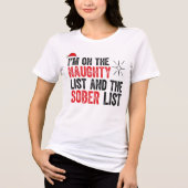 Sobere kerstvrouwen Tri-Blend shirt (Voorkant)