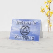 SOBERHEID IS ALLES Sober herstel Kaart (Gele Bloem)