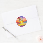 Soberheid kan een leuke herstelslogan zijn Sunrise Ronde Sticker (Envelop)