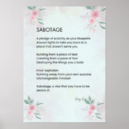 Sobotage - Bewustzijn Zelfliefde Gedicht Poster
