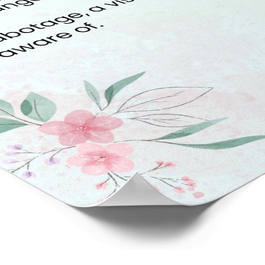 Sobotage - Bewustzijn Zelfliefde Gedicht Poster (Hoek)