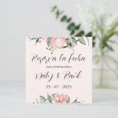 Sobre Tarjetas planas de reserva la fecha rosas Save The Date (Staand voorkant)