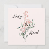 Sobre Tarjetas planas de reserva la fecha rosas Save The Date (Achterkant)