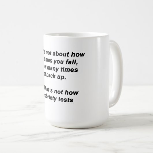 Sobriettest Koffiemok (Voorkant rechts)