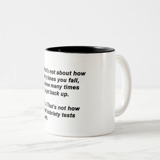 Sobriettest Tweekleurige Koffiemok (Voorkant rechts)