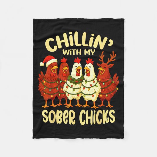 Sobriety Anniversary Recovery Funny Sober Chicks  Fleece Deken (Voorkant)