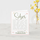 Sobriety Birthday Card  Kaart (Gele Bloem)