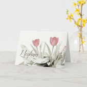 Sobriety Birthday Jubileum Tulips Kaart (Gele Bloem)