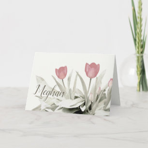 Sobriety Birthday Jubileum Tulips Kaart