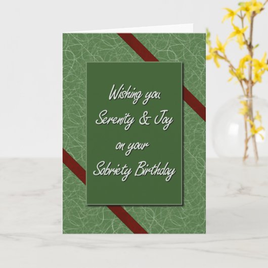 Sobriety Birthday Kaart (Gele Bloem)