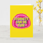 Sobriety Can Be Fun | AA Recovery Prayer Kaart (Gele Bloem)