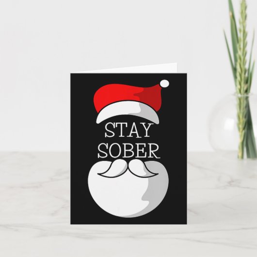 Sobriety Celebration Soberversary Christmas Stay S Kaart (Voorkant)