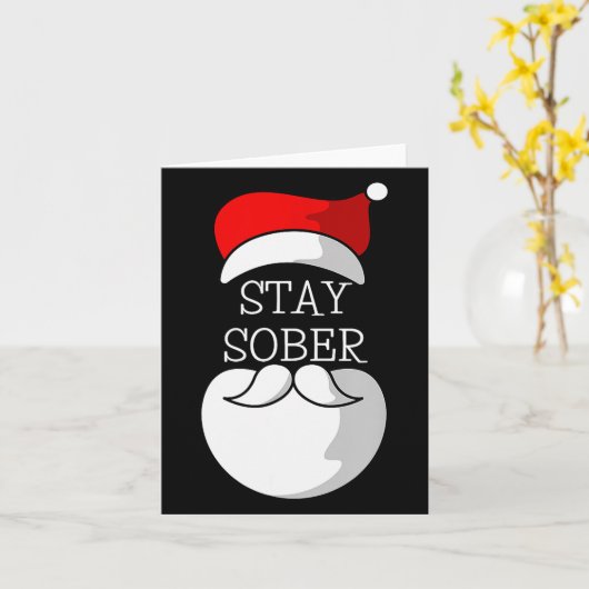 Sobriety Celebration Soberversary Christmas Stay S Kaart (Gele Bloem)