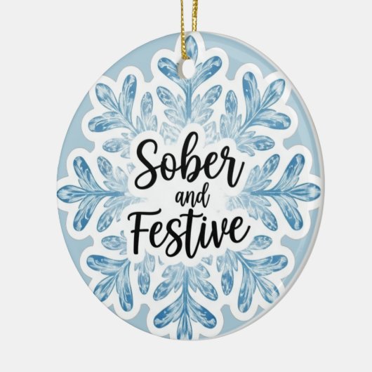 Sobriety Christmas Keramisch Ornament (Links)