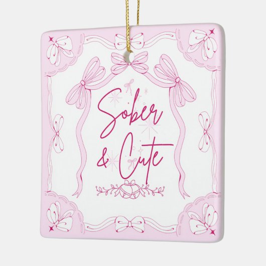 Sobriety Christmas Keramisch Ornament (Links)