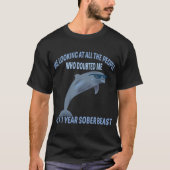 Sobriety Funny 1 Year Sober Beast T-shirt (Voorkant)