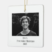Sobriety Gift Keepsake minimale foto Keramisch Ornament (Links)