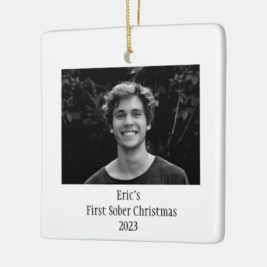Sobriety Gift Keepsake minimale foto Keramisch Ornament (Links)