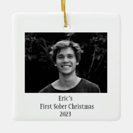 Sobriety Gift Keepsake minimale foto Keramisch Ornament