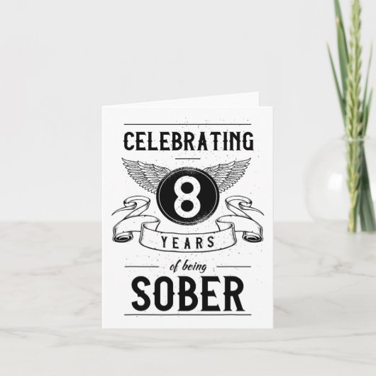 Sobriety Gift Recovery Jubileum 8 jaar nuchter Kaart (Voorkant)