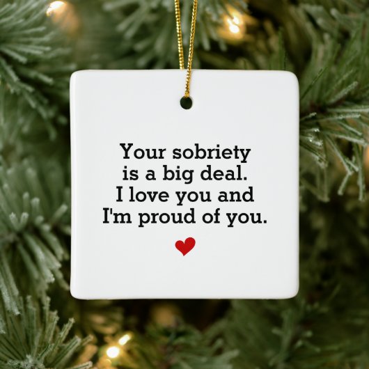 Sobriety Gift, Sober Anniversary Keramisch Ornament (Boom)