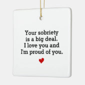 Sobriety Gift, Sober Anniversary Keramisch Ornament (Links)