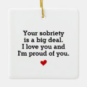 Sobriety Gift, Sober Anniversary Keramisch Ornament (Voorkant)