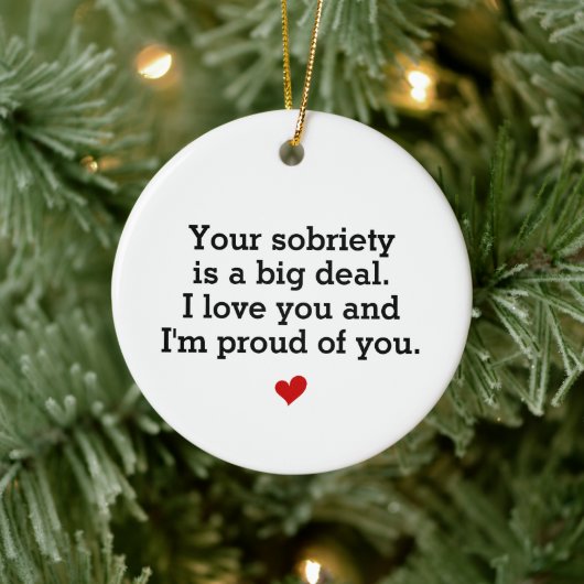 Sobriety Gift, Sober Anniversary Keramisch Ornament (Boom)