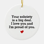 Sobriety Gift, Sober Anniversary Keramisch Ornament (Voorkant)