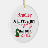 Sobriety Grappige Kerstmis Keramisch Ornament (Rechts)