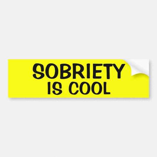 SOBRIETY IS COOL BUMPERSTICKER (Voorkant)