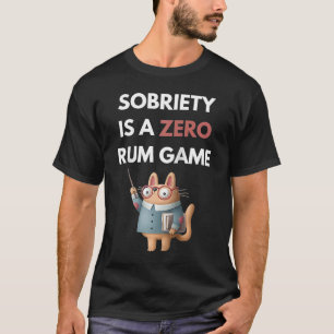 Sobriety is een zero rum game herstel woordspeling t-shirt